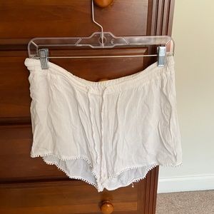 White flowy shorts